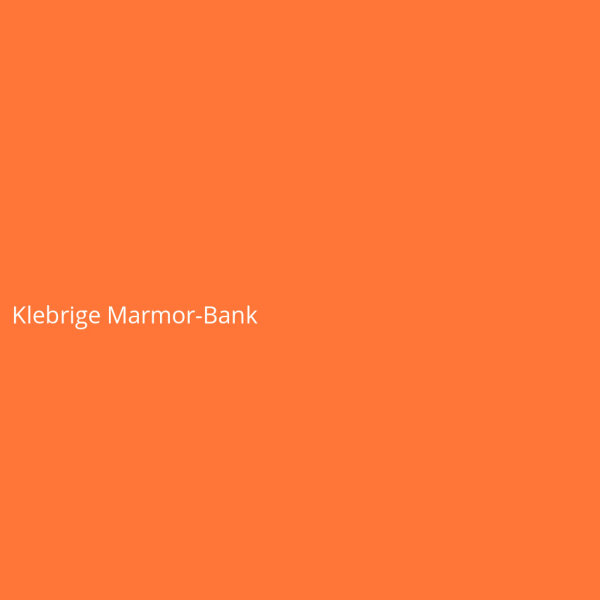 Klebrige Marmor-Bank